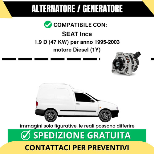 Alternatore seat inca - alternatore,
