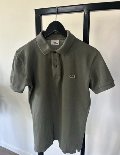 Polo lacoste verde oliva - lacoste, slim