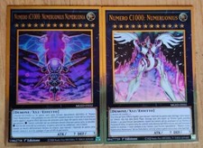 LOTTO NUMERO C1000 E IC1000 in italiano YUGIOH rara ORO yu-gi-oh! DA COLLEZIONE