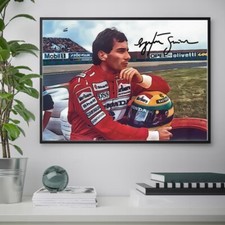AYRTON SENNA MCLAREN Autografo ARTWORK CORNICE COLLEZIONE  FORMULA 1 MOTORI