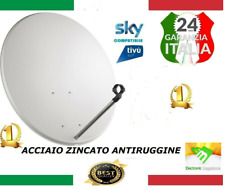 PARABOLA 80 CM IN ACCIAIO, ANTENNA SATELLITARE PER SKY, TIVUSAT