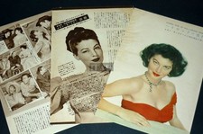 AVA GARDNER 1953 Vintage JPN Picture Clipping 3-SHEETS(6pgs) #jd/w