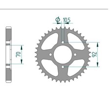 Stahl Kettenrad für Kawasaki