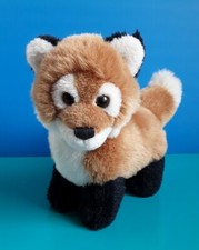 "TRUDI" peluche Volpe, colore marrone chiaro e bianco, altezza 17 cm.