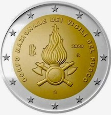 2 euro italia 2020 vigili del fuoco fdc nuovo *LEGGERE DESCRIZIONE