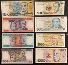 Brasile lotto 8 banconote - brasile,