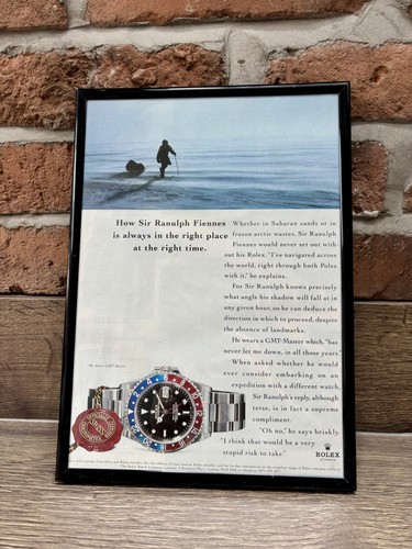 Framed 1997 rolex gmt - rolex, master