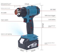 Pistola ad aria calda ricaricabile piccola pistola per saldatura plastica wireless portatile 1200W
