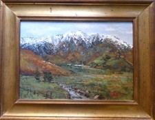 Imitazione quadro Togni pittore bresciano anni 2000 montagne