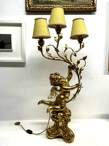 Grande lampada tavolo putto - lampada,
