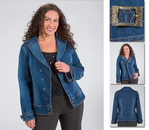 Nuovo zaftique denim biker - nuovo!,