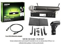 Shure BLX24RE PG58 M17 Radiomicrofono Microfono Palmare montabile in rack + cavo
