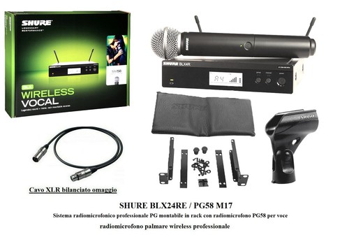 Shure blx24re pg58 m17 - pg58,