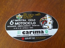 37) Adesivo vintage 6ª MOSTRA CICLO MOTOCICLO Moto Club Moretti MACERATA 1982