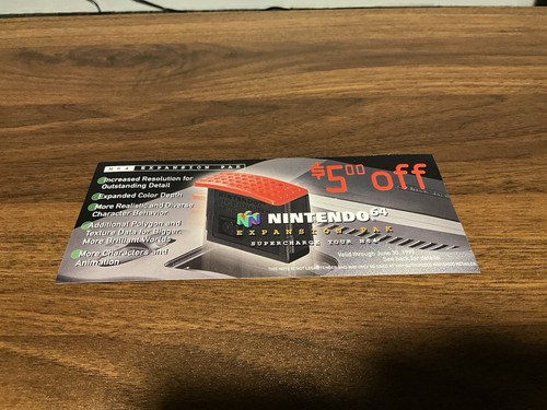 N64 expansion pak coupon - n64,
