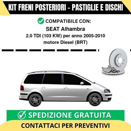 Kit freni posteriori per seat - posteriori,