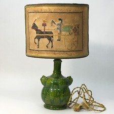 RARA VECCHIA LAMPADA IN CERAMICA SARDA EPOCA ANNI 50 Piras mola lai