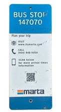 Insegna fermata autobus MARTA