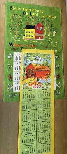 Calendario vintage asciugamani
