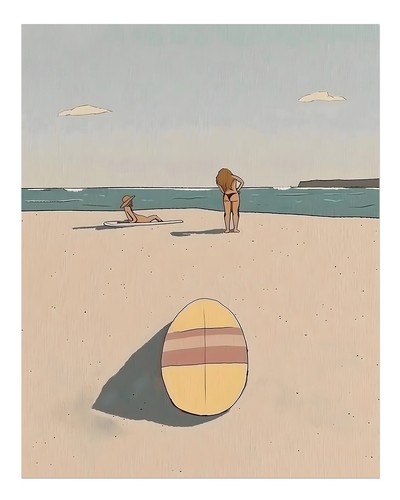 Scena spiaggia arte della - scena,