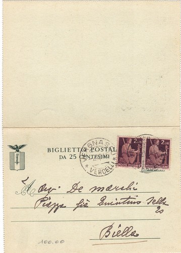 B37 biglietto postale - b37, r.s.i.