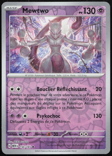 Carte pokémon mewtwo 150 - pokémon, 150/165