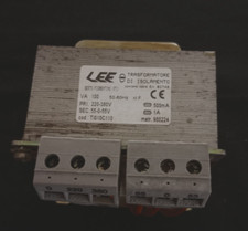 TRASFORMATORE DI ISOLAMENTO VA100  PRI.220-380V 500MA " LEF "  ITALIA (4/SV)