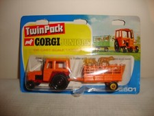 CORGI JUNIORS TWIN PACK 2501 TRATTORE E RIMORCHIO - VN COME NUOVO in BLISTER PACK originale