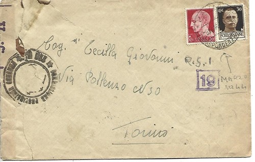 1944 rsi busta censurata - 1944, da