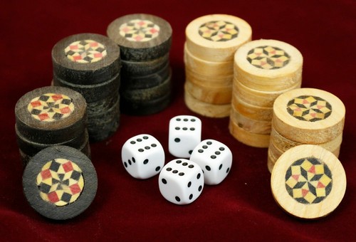 Pietre mosaico backgammon - , in