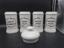 Lotto Antichi barattoli vasi porcellana farmacia fine 8 inizio 900 GINORI verde