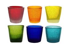 MEMENTO SET 6 BICCHIERINI LIQUORE 6 CL IN PASTA DI VETRO COLORATO - MULTICOLOR
