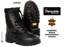 Anfibio Anfibi Scarponcino Nero Militare Esercito Polizia GPG IPS Guardie Pelle