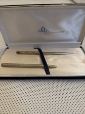 Cofanetto Velluto Lalex Penna Tagliacarte Argento Massiccio 925 Vintage Anni 70