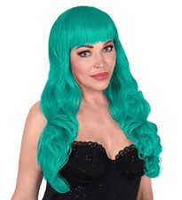 accessori carnevale parrucca bella turchese