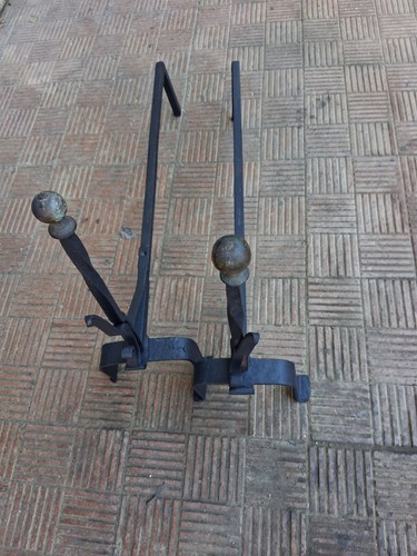 Coppia alari camino in - da,