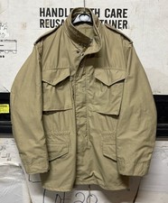 GENUINE US 80s ALPHA INDUSTRIES M65 FIELD JACKET MADE IN USA TAN MINT NEW !!! SR