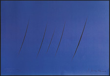 Lucio fontana litografia coa - fontana, [coa