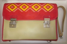 Cartella da scuola con tracolle vintage nuova new Italy