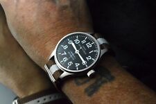 DDD DUMONTRES BUNKER STAINLESS STEEL OVERSIZED PILOT AVIATOR AUTOMATIC WATCH 42M