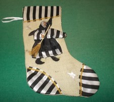 CALZA BEFANA della JUVE Vintage con Gancio di circa 30 x 18 cm.