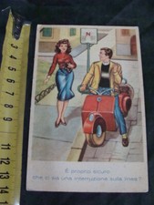 Cartolina scooter Vespa vintage