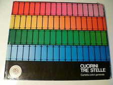 CARTELLA COLORI CUCIRINI FILATI TRE STELLE 1983 USATO COPERTINA CON SEGNI TEMPO