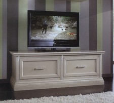 MOBILE BASE PORTA TV PLASMA IN LEGNO LACCATO 2 CASSETTONI x SALA SOGGIORNO 3053
