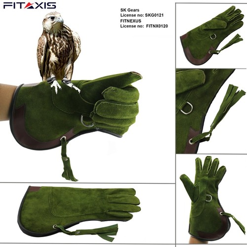 Guanto falconeria pelle nabuk