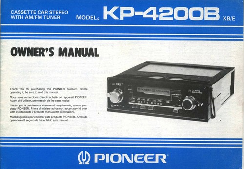 Pioneer ownwer manual - ownwer's,