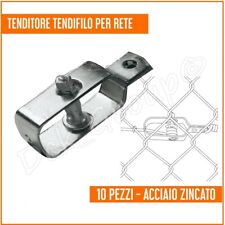 10 PEZZI Tendifilo Tenditore Tirante Acciaio ZINCATO per Rete Recinzione MORSETT
