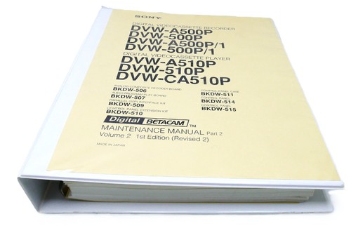 Sony dvw a500p - sony, manuale