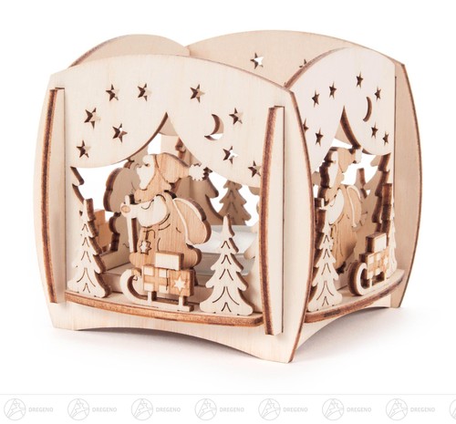 Portacandele babbo natale - portacandele,