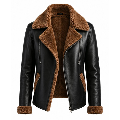 Cappotto donna nero vera - , pelle